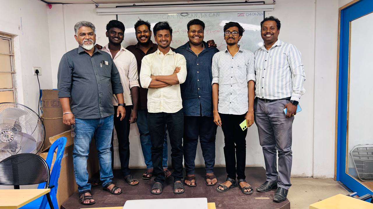 Students with Mohanraj C after class